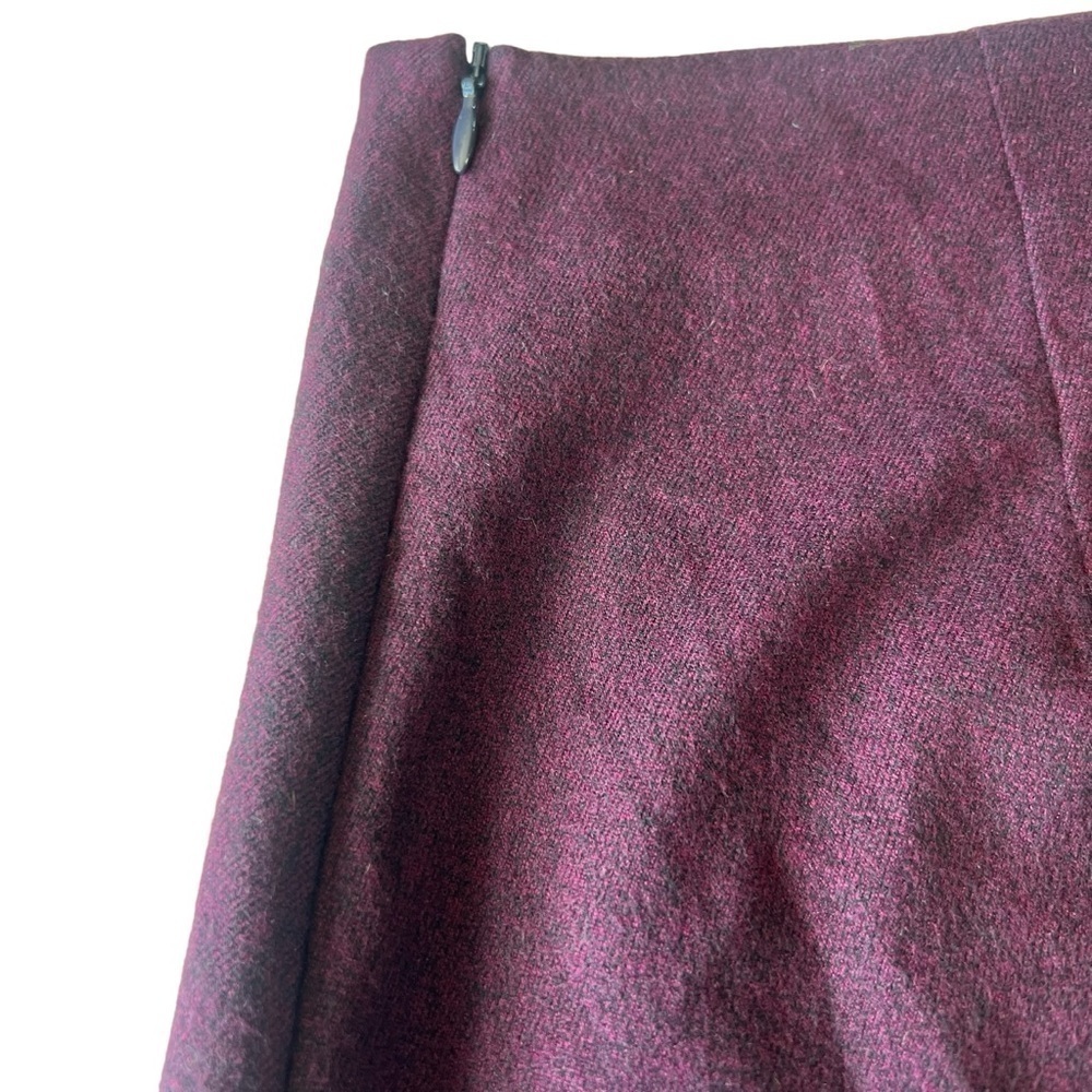 Banana Republic Burgundy Wrap Asymmetric Skirt Above Knee Fall Office Size 6 - Picture 7 of 11